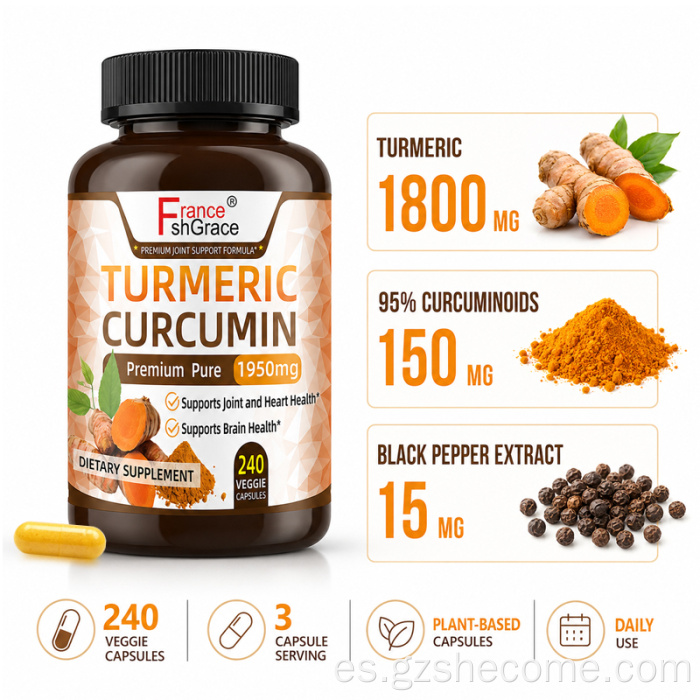 La curcumina de cúrcuma Shecome previene las cápsulas de curcumina contra el cáncer
